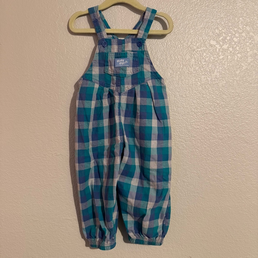 OshKosh B'Gosh Vintage Plaid Overalls‎